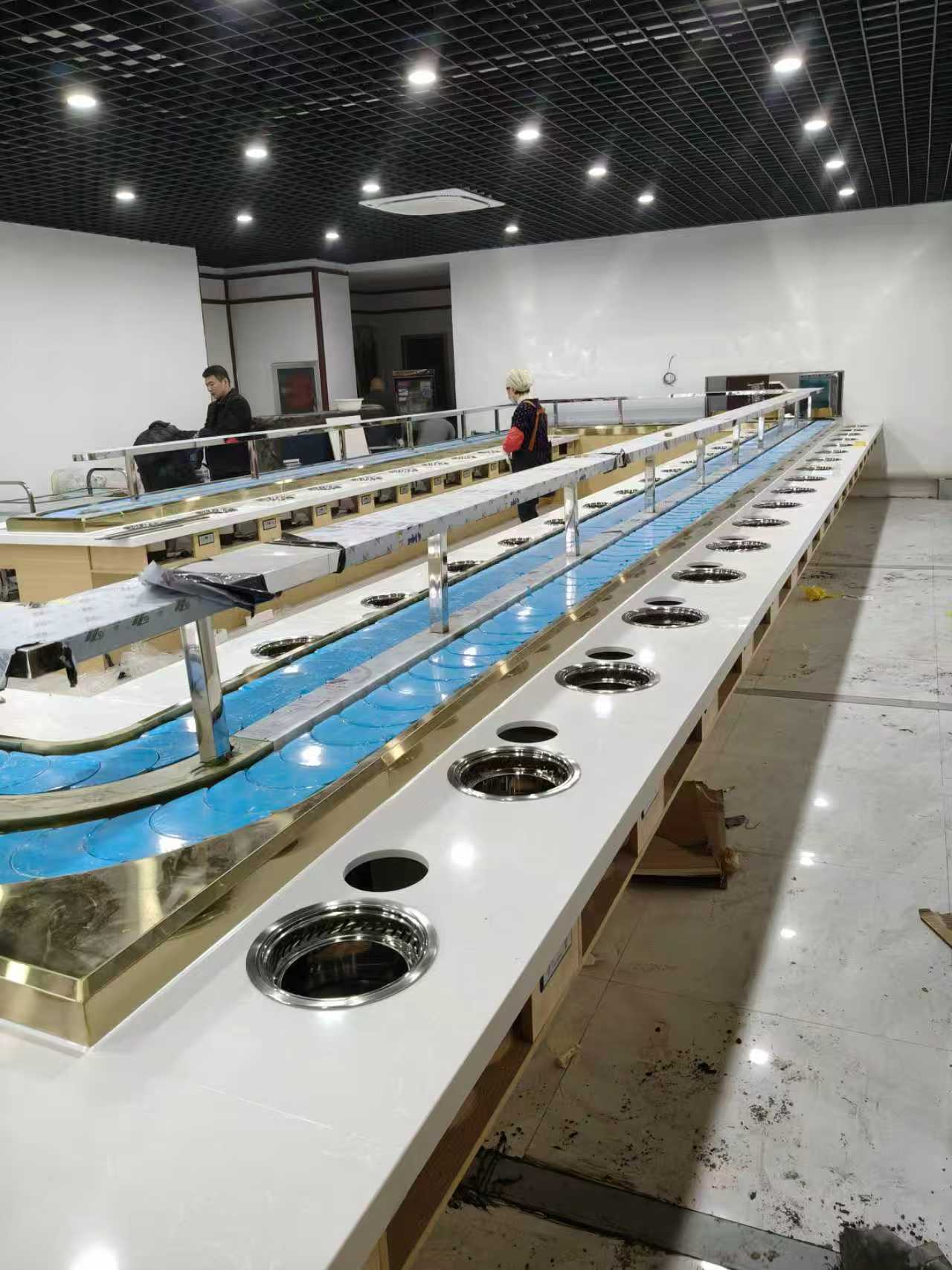 無煙旋轉火鍋設備